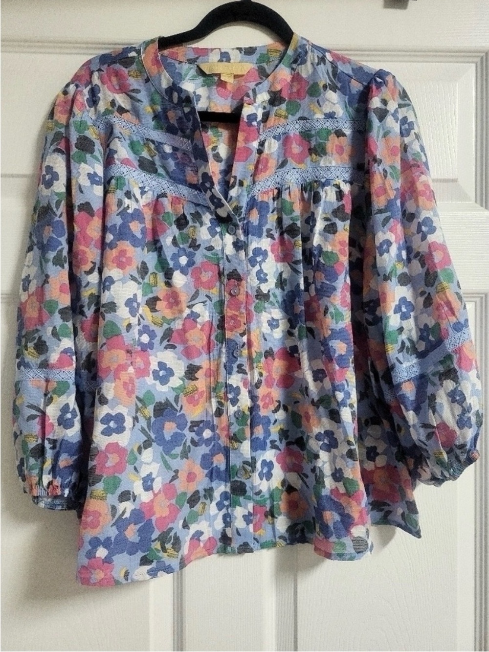 Floral Button Front Blouse